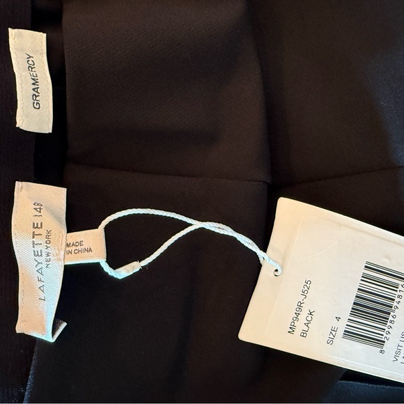 Lafayette 148 New York Black Slim Tailored Ponte Pants - Picture 5 of 6